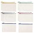 thumbnail image 1 of 10Pcs Canvas Makeup Bags Canvas Zipper Pouch Bags Pencil Case DIY Craft Bags for Travel DIY Craft S, 1 of 5