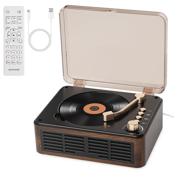 Reproductor de CD Gueray HiFi estéreo con altavoces Bluetooth USB FM