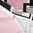 thumbnail image 3 of Homewish Modern Geometric Twin Duvet Cover, Pink White Black Twin Bedding, Pink Reversible, 2 Pieces 1 Duvet Cover and 1 Pillowcase, 3 of 5