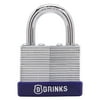 Brinks Laminated Steel 40mm Keyed Padlock with 7/8in Shackle