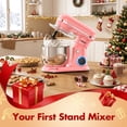 thumbnail image 3 of CEBORY 4 QT 3-in-1 Stand Mixer, 10-Speed Tilt-Head Electric Kitchen Mixer with Dough Hook, Beater, Whisk, and Stainless Steel Bowl for Home Baking, 3 of 7
