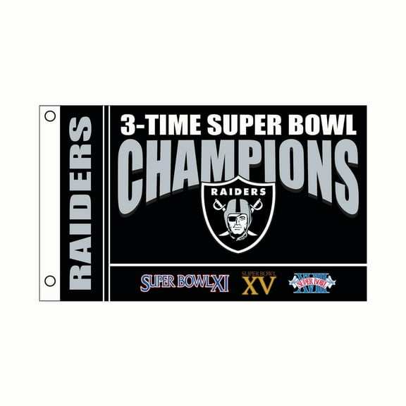 Las Vegas Raiders 3' x 5' Super Bowl Champions Single-Sided Flag