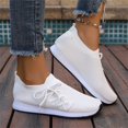 thumbnail image 3 of EKVAHL Women's Orthopedic Walking Sneakers, Hollow Knit Slip On Tennis Shoes, Wide Width Travel Gym Casual Shoes White, 3 of 5