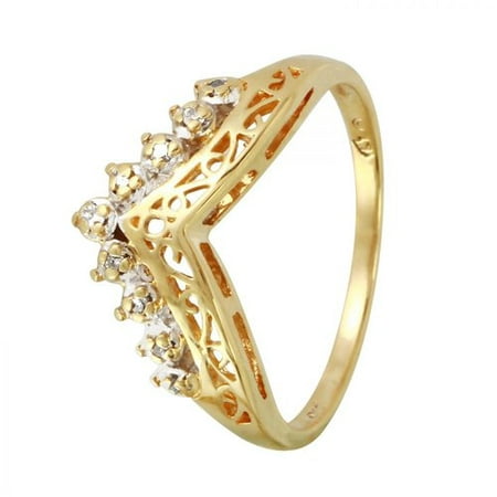 Foreli 0.07CTW Diamond 10k Yellow Gold Ring