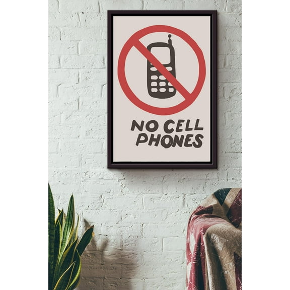 No Cell Phones Poster Home Decor Wall Art Gift For Operating Room Classroom 11 x 17 Inch Poster