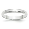 Ladies 14K White Gold 3mm Traditional Fit Plain Wedding Band Ring Size 9.5