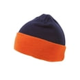 thumbnail image 4 of Two Tone Cuff Beanie - Navy/Orange, 4 of 4