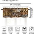 thumbnail image 2 of Wild Animals Curtain Valance for Kitchen Cheetah Zebra Tiger Animal Fur Pattern Hunters Cabins Decor Rod Pocket Window Curtain Valance for Living Room Bathroom Bedroom 54x18inch, 2 of 6