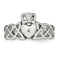 thumbnail image 4 of Auriga Fine Jewelry Stainless Steel Polished Claddagh Ring for Women Size 7, 4 of 6