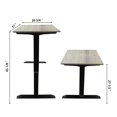 thumbnail image 3 of Caesar Hardware AB-57B Ergonomic 57-in 3 Memory Buttons LED Electric Automatic Height Adjustable Sit to Stand Work Office Desk with Black Legs, Natural Oak, 3 of 10