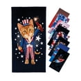 thumbnail image 6 of Spirit of America Cotton Blend Firework Cat Patriotic Graphic Print Quick Dry Beach Towel, 34" X 64", 6 of 6
