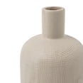 thumbnail image 2 of Mainstays Papyrus Beige Combed Ceramic Decorative Vase, 8.75", 2 of 5