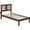 Walnut, variant on Bowery Hill Contemporary Twin Spindle Solid Wood Platform Bed in White