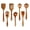 7 PCS SET, variant on Zeya 9 Piece Natural Teak Wooden Kitchen Utensil Set with Spoon Rest - Comfort Grip Cooking Spoons and Utensils Holder