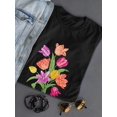 thumbnail image 3 of Bouquet Of Nine Colorful Tulips T-Shirt Women -Image by Shutterstock, Female Small, 3 of 4