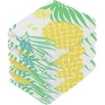 thumbnail image 3 of SKYSONIC 4 PCS Summer Pineapple Pattern Washcloths, 12"x 12" Cotton Wash Cloths, Highly Absorbent and Soft Face Towels for Bathroom,Gym,Hotel and Spa, 3 of 7