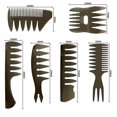 thumbnail image 1 of 6 Pack Quiff Styling Comb Men's Professional Hairdewssing Brush Salon Barber Combs, 1 of 2