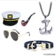 thumbnail image 3 of Sombrero de capitán de yate para cosplay de Halloween, accesorios de disfraz, uniforme bordado, sombrero de capitán con parte superior plana, 3 of 4
