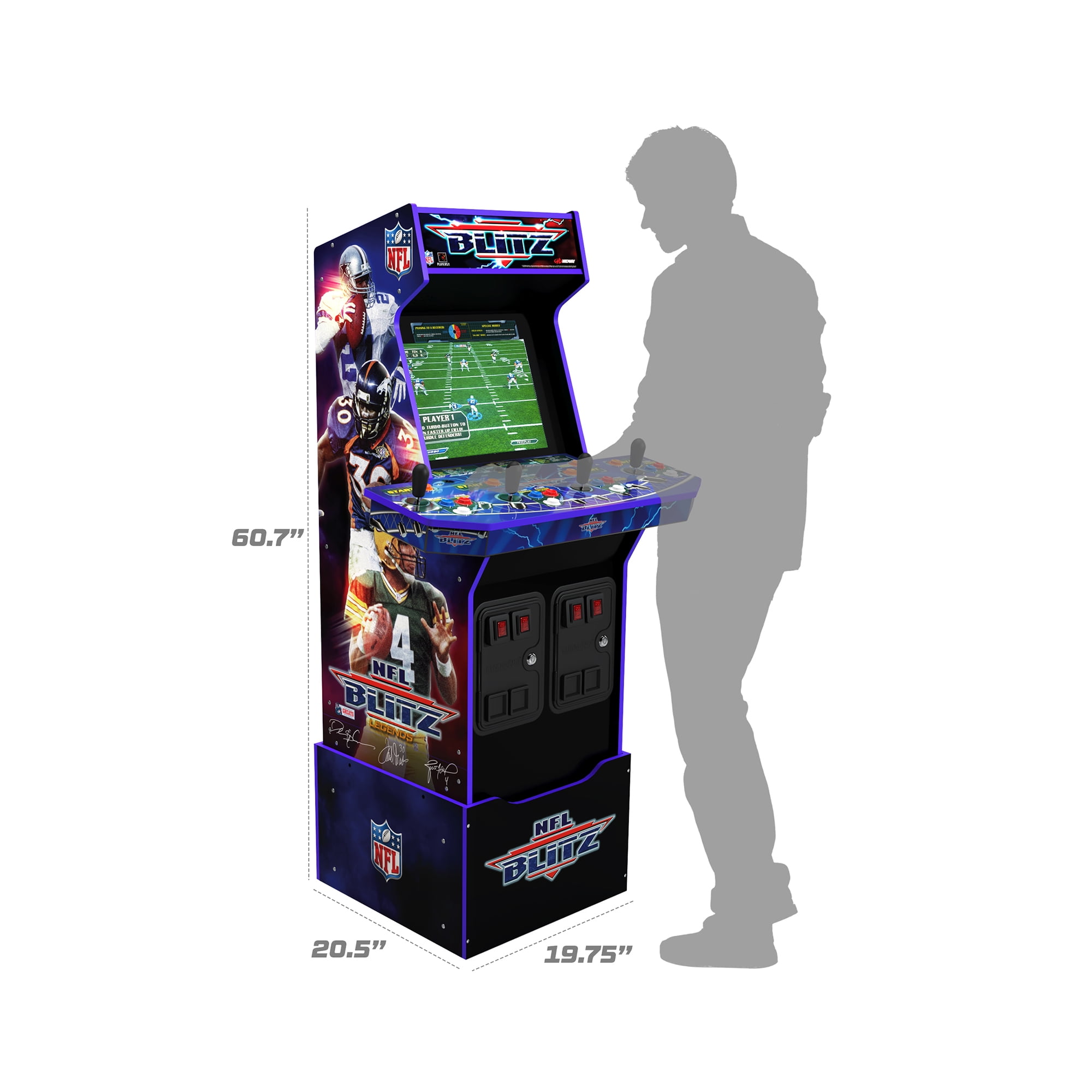 Arcade1Up - NFL BLITZ With Riser and Lit Marquee, Arcade Game Machine Walmart.com