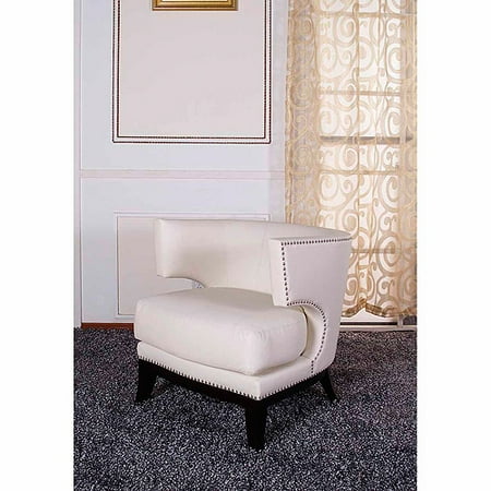 Eclipse Vinyl Club Chair with Nailhead Accents, Multiple Colors