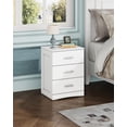 thumbnail image 5 of GALAXHERO 3 Drawer Night Stands for Bedroom, White Tall Nightstand with Storage Cabinets, Wooden Bedside Table End Table for Living Room, 5 of 7