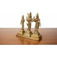 thumbnail image 2 of Handcrafted Brass Murugan Family Idol with Valli & Deivanai – Divine Protection, Victory & Spiritual Decor, 2 of 3