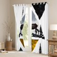 thumbnail image 3 of Homewish Jungle Animal Deer Black Out Curtains,Gold Triangle Curtains Pack of 2 (42x63 Each),Country Farmhouse Lodge Bedroom Curtains For Boys Kids,Luxury Bedroom Decor, 3 of 6
