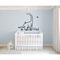 thumbnail image 2 of Long Neck Dinosaur Brachiosaurus Jurassic Dino Wall Sticker Art Decal for Girls Boys Kids Room Bedroom Nursery Kindergarten House Fun Home Decor Stickers Wall Art Vinyl Decoration Size (27x30 inch), 2 of 3