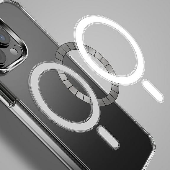 For iPhone SE 3 (2022) SE/8/7 Thick Transparent [Magnetic Circle] Shockproof Hybrid - Clear