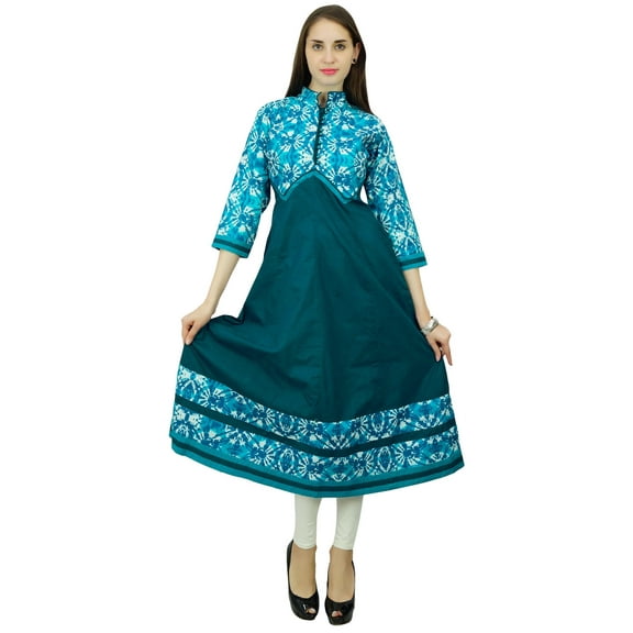 Phagun Tie Dyed Cotton Anarkali Kurti Flai Blouse Kurta Gift