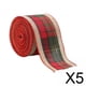 thumbnail image 1 of 5 Cintas Navideñas Ligeras Y Elegantes Para Proyectos De Manualidades, De Boda, Rejilla Roja Y Verde, 1 of 8