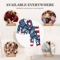 thumbnail image 7 of Wukai fisherman fishing with USA flag Print Women’s Pajama Long Sleeve Sleepwear Soft&nbsp;-Small, 7 of 7