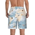 thumbnail image 3 of Naloa Animals Travel World Map Men's Beach Shorts, Surfing shorts, Swim trunks, Quick Dry Swim Trunks for Surfing Beach Fun - 3X-Large, 3 of 9
