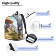 thumbnail image 4 of Yiaed Cute Mushroom Town Print Backpack, Premium Laptop Backpack, Travel Backpack for Women, Lightweight Backpacks, Comfortable Back Pack-Medium, 4 of 7