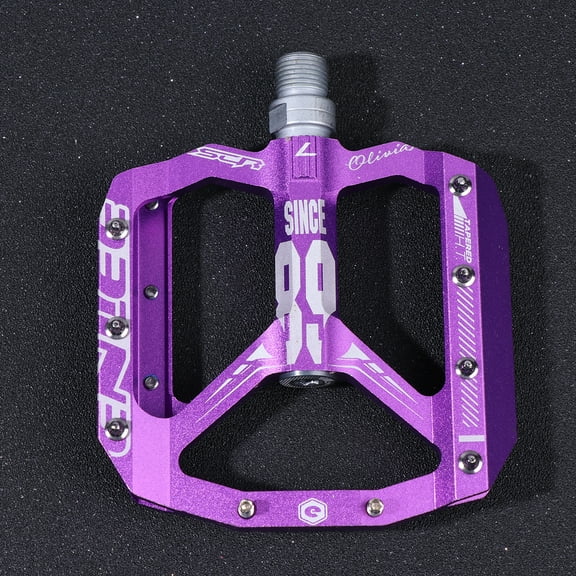 Pedal Bearings Metal Platform Universal Pedals Flat Comfortable Non-slip Purple