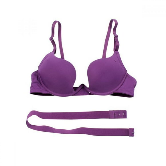 Women Deep U Multi-Way Convertible Plunge Bra Criss Cross Low Back Halter Push Up Bra