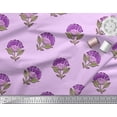 thumbnail image 2 of Soimoi Rayon Fabric Leaves & Floral Block Print Sewing Fabric Yard 42 Inch Wide, 2 of 3
