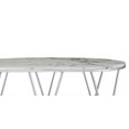 thumbnail image 4 of Oval marble coffee table in chrome, shiny finish, 4 of 4