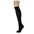 thumbnail image 6 of Diabetic Over The Calf Knee Socks for Men and Women 6 Pairs Black Size 9-11, 6 of 6
