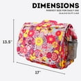 thumbnail image 6 of J World Womens Thomas 16" Messenger Bag with Laptop Sleeve for School and Travel, Poppy Pansy, 6 of 9