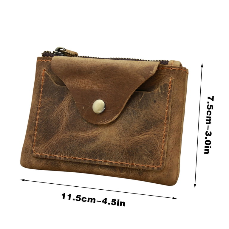Dengmore Mini Pouch Boys And Girls Leather Coin Purse Leather Thin