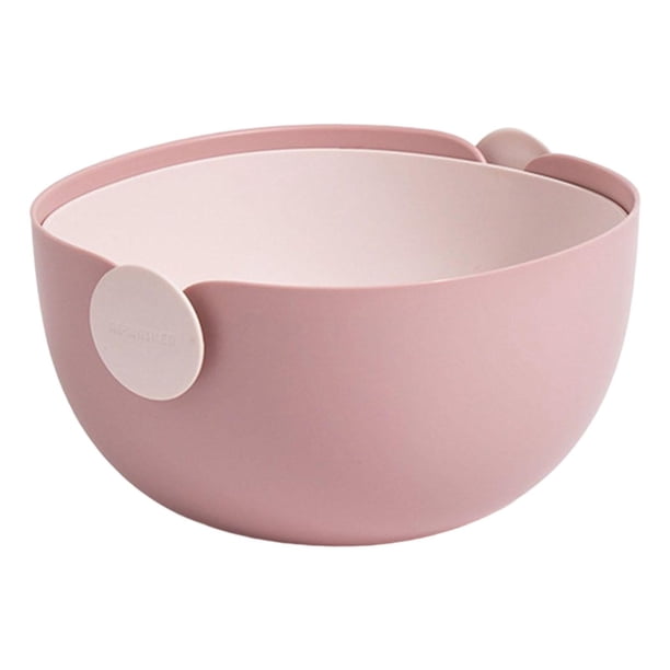 Cesta de drenaje Colador Lavadora De Arroz Colador Cuenco Colador De Drenaje Cesta Para Tomates Frijoles Rosa Magideal Cesta de drenaje