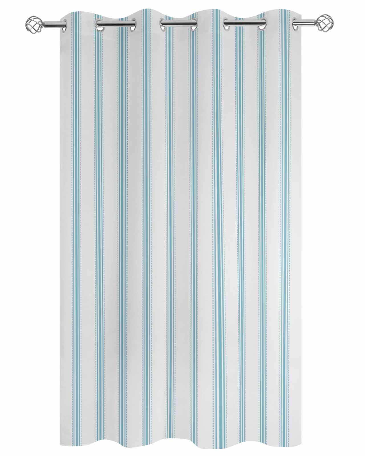Blue Striped Outdoor Curtains for Patio, Blue White Stripes Farmhouse Privacy Drapes Grommet Waterproof Outside Curtains for Porch/Cabana/Balcony 54"x 108", 1 Panel