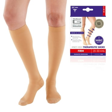 Neo G Knee Highs Therapeutic Socks (20-30mmHg) - Large, Beige