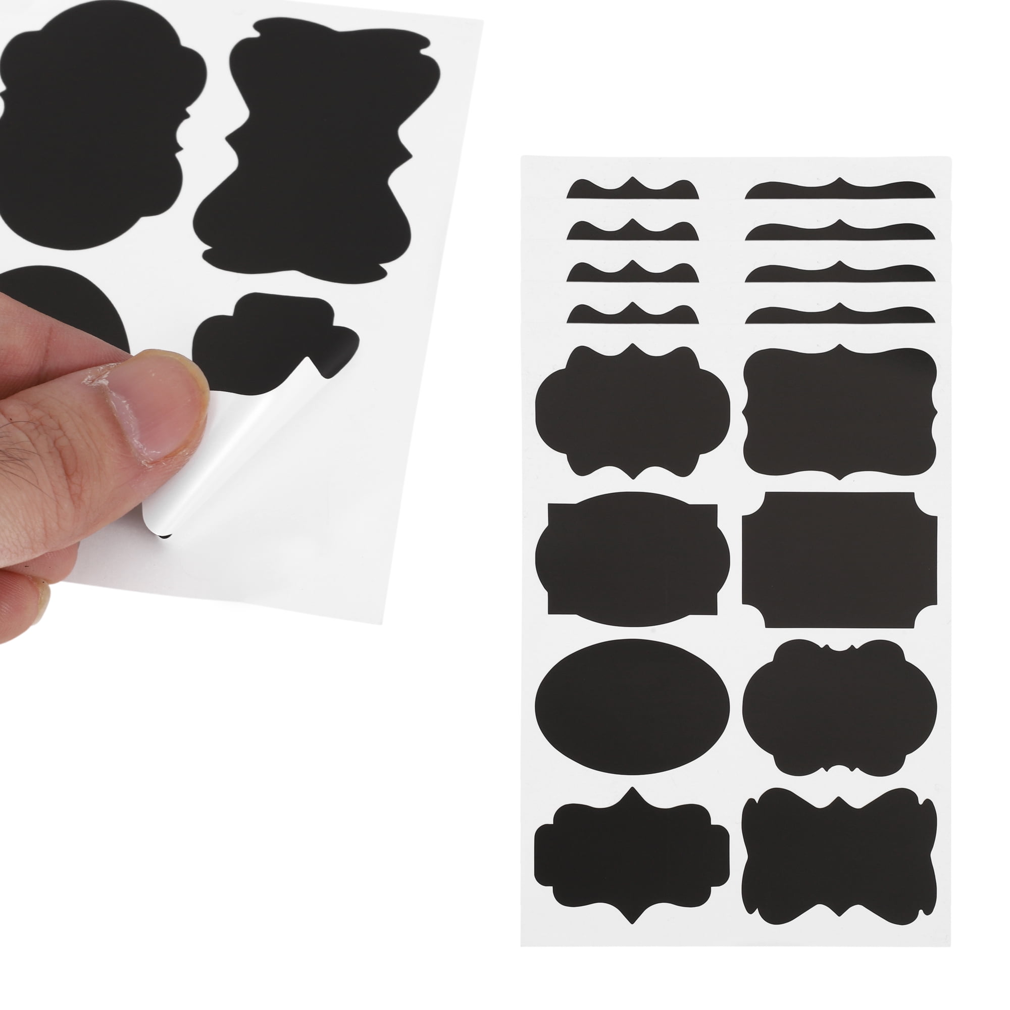 Unique Bargains Removable Erasable Model B Gift Stickers 2.36"x1.57" 10 Pcs Black Model E