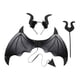 thumbnail image 4 of Conjunto de disfraz de diablo para Halloween, accesorios para disfraz de diablo con tenedor de diablo y ala de diablo. Negro, 4 of 9