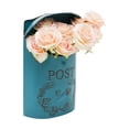 thumbnail image 2 of Vintage Wall Mount Mailbox Retro Iron Postbox Outdoor Letter Storage Box Blue, 2 of 9
