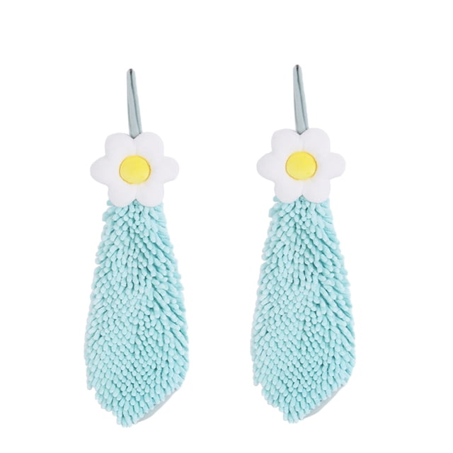 Birdeem Flowers Chenille Hand Towel Cute Hanging Hand Wipe Ball Hand Towel Thickened Absorbent Hangable Multifunctional Hand Towel