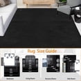 thumbnail image 5 of Goolela Fluffy 2x6 Runner Rug Fuzzy Faux Fur Rabbit Rug Black Fur Rug for Bedroom Hallway, 5 of 9