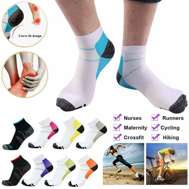 Women Men 15-20 mmHg Compression Socks Plantar Fasciitis Relief Foot ...